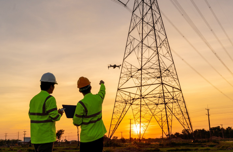 Termální inspekce elektrických vedení pomocí dronů