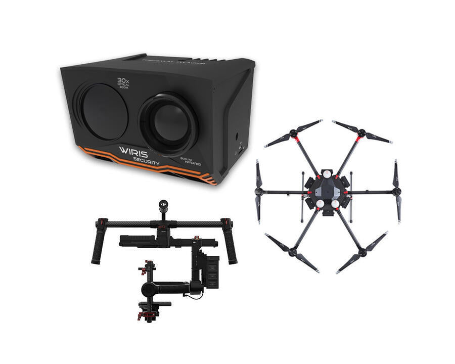 Sestava: Workswell WIRIS Security &amp; DJI M600 Pro &amp; DJI RONIN-MX